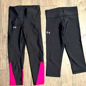 Set of 2 Under Armour cropped leggings (XS)